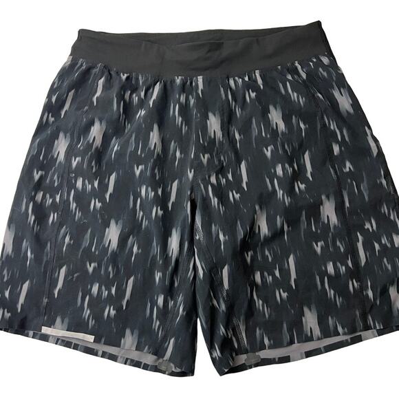 Lululemon Unlined Men Shorts Black Gray Men Size Medium - Picture 1 of 7